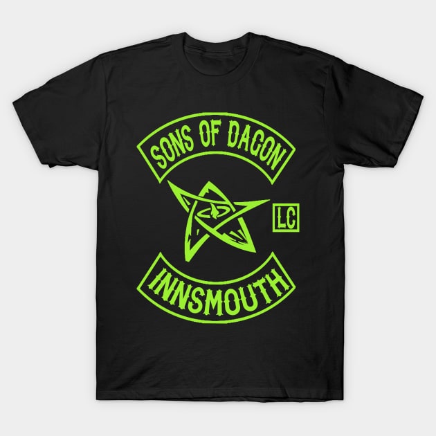 Sons of Dagon Motorcycle Club - Innsmouth Chapter T-Shirt by Talesbybob